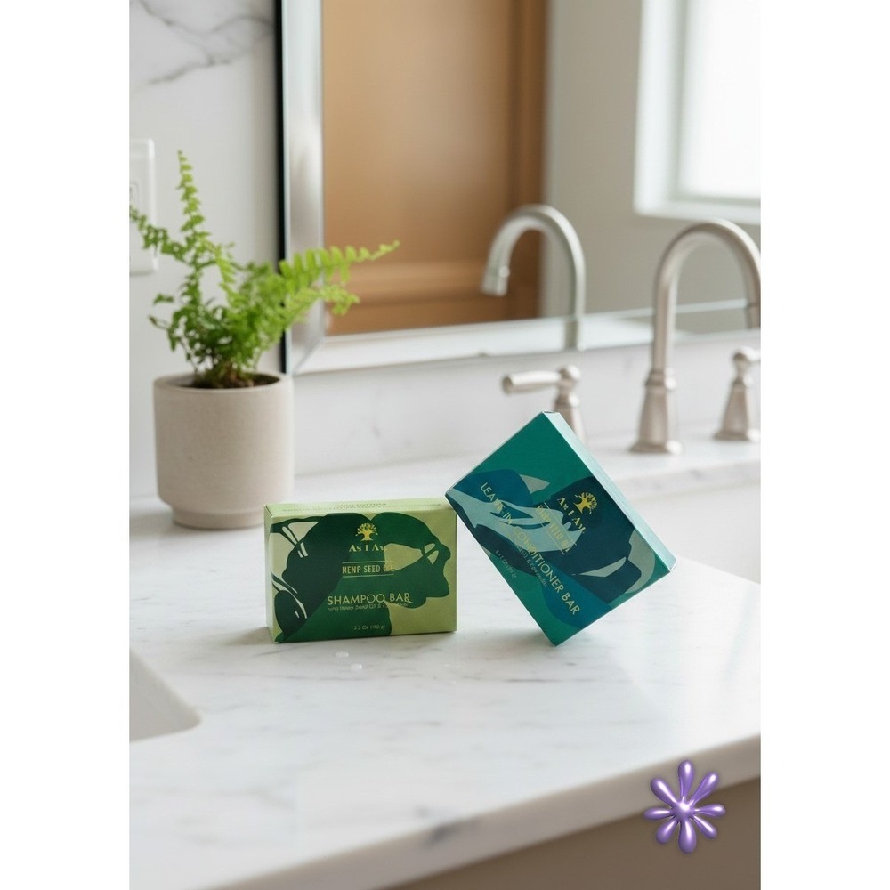 As I Am Hemp Seed Oil Shampoo‎ Bar & Leave-In Conditioner Bar Set | Natural Hair